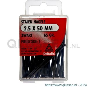 Deltafix stalen nagel standaard zwart 2.5x50 mm 65 g 11164