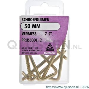 Deltafix schroefduim standaard vermessingd 50 mm blister 7 stuks 11245