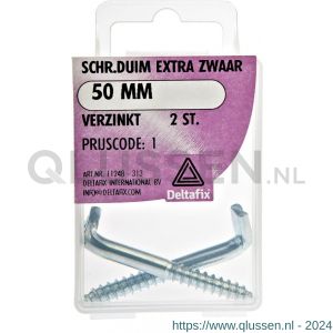 Deltafix schroefduim extra zwaar verzinkt 50 mm blister 2 stuks 11248