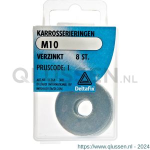 Deltafix carrosseriering verzinkt M10x35x2.5 mm DIN 9021 blister 8 stuks 11364