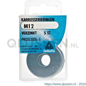 Deltafix carrosseriering verzinkt M12x36.5x2.8 mm DIN 9021 blister 5 stuks 11365