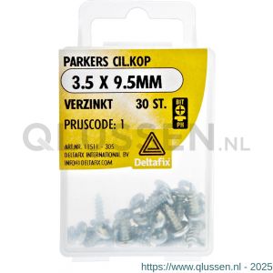 Deltafix parker cilinderkop Phillips PH verzinkt 3.5x9.5 mm DIN 7981C blister 30 stuks 11511