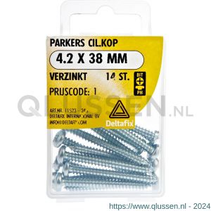 Deltafix parker cilinderkop Phillips PH verzinkt 4.8x32 mm DIN 7981C blister 12 stuks 31036