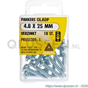 Deltafix parker cilinderkop Phillips PH verzinkt 4.8x25 mm DIN 7981C blister 18 stuks 11527
