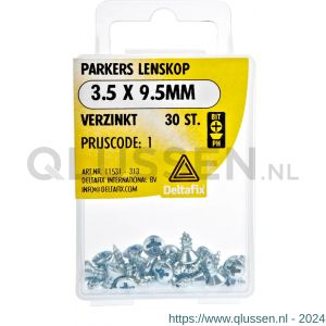 Deltafix parker lenskop Phillips PH verzinkt 3.5x9.5 mm DIN 7983C blister 30 stuks 11531