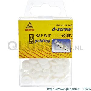 D-Screw Gold-Top afdekkap spaanplaatschroef Torx wit TX 20 blister 40 stuks 12148