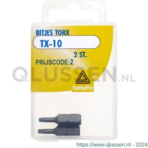 Deltafix bitje Torx TX 10 blister 2 stuks 12310
