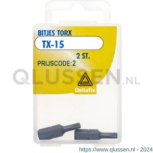 Deltafix bitje Torx TX 15 blister 2 stuks 12315