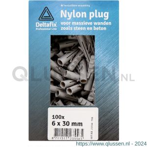 Deltafix nylon plug grijs 7x30 mm doos 50 stuks 23557