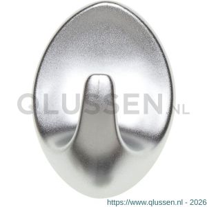 Deltafix wandhaak voor handdoek zelfklevend ovaal middel mat chroom 28x38 mm 24481