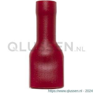 Deltafix kabelschoen vrouw geisoleerd rood 6.3 mm doos 50 stuks 26102