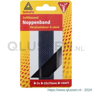 Deltafix noppen strips zelfklevend zwart 70x25 mm 271