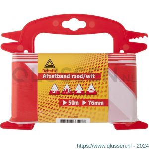 Deltafix afzetband rood wit 50 m 3597