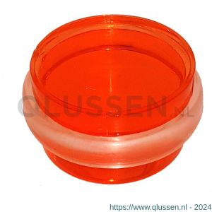 Protect-It deurstopper zelfklevend type Crystal Clear rond oranje D 37 x H 21 mm 40918