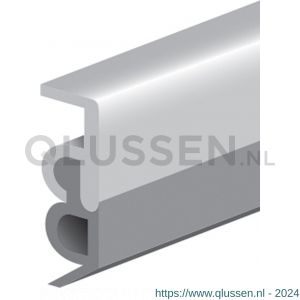 Deltafix tochtprofiel opbouw acrylbestendig met XL flap aluminium 2.40 m x 17x13 mm 4211