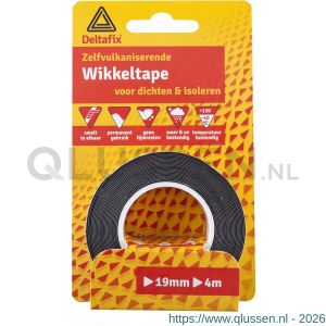 Deltafix wikkeltape vulkaniserend zwart 4 m x 19 mm 535