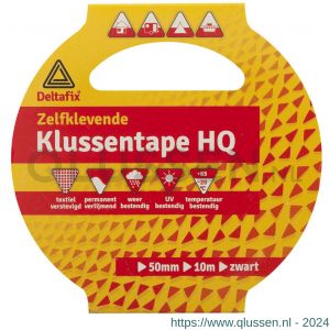 Deltafix ducttape zelfklevend standaard zwart 10 m x 50 mm 538