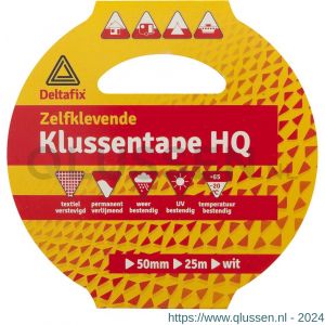 Deltafix ducttape zelfklevend standaard wit 25 m x 50 mm 544