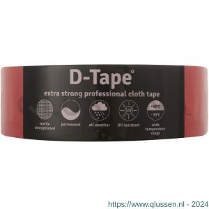 D-Tape ducttape zelfklevend extra kwaliteit permanent rood 50 m x 50x0.32 mm 5576