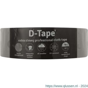D-Tape ducttape zelfklevend extra kwaliteit verwijderbaar grijs 50 m x 50x0.32 mm 5593