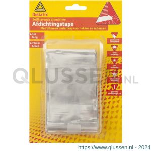 Deltafix afdichtingsband aluminium met bitum aluminium bituum 1 m x 75 mm 560