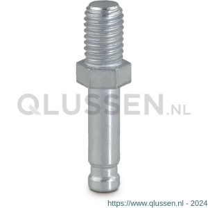 Tente meubelwielstift zakje 4 stiften met draad verzinkt M10x8 mm 56038