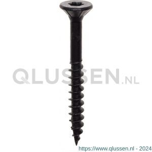 Deltafix spaanplaatschroef platkop Torx zonder nibs voor scharnier type 17 snijpunt zwart verzinkt 4.5x40/24 mm doos 200 stuks 64263