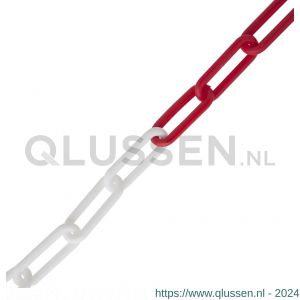 Deltafix kunststofketting rood wit 25 m 40x6 mm 59120