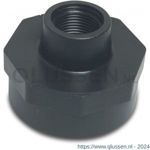 Deltafix verloopsok binnendraad PP zwart 1 1/4 inch naar 1 inch 69892