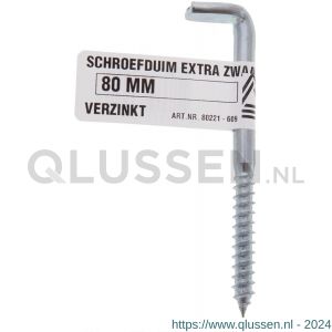 Deltafix schroefduim extra zwaar verzinkt 65 mm 80220