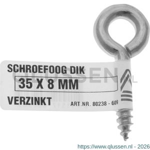 Deltafix schroefoog windhaak extra dik verzinkt 35x10 mm 80238