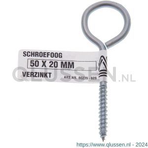 Deltafix schroefoog standaard verzinkt 50x20 mm 80239