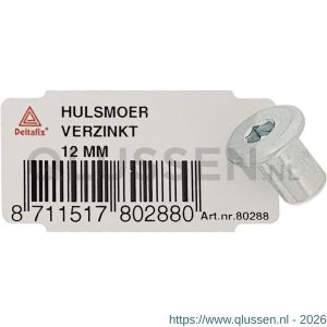 Deltafix hulsmoer cilinderkop verzinkt M6x12 mm 80288
