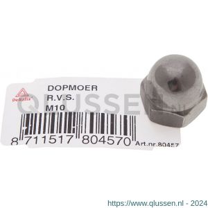 Deltafix dopmoer zeskant RVS A2 M12 DIN 1587 80458