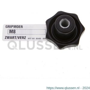 Deltafix gripmoer zwart verzinkt M8x40 mm DIN 6336B 80466