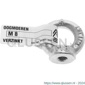 Deltafix oogmoer ringmoer verzinkt M10 DIN 582 80594