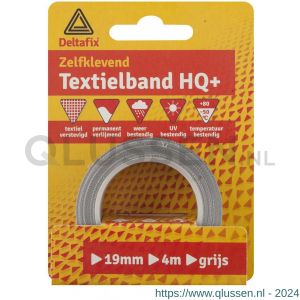 Deltafix ducttape zelfklevend textielband HQ+ blauw 4 m x 19 mm 802