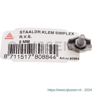 Deltafix staaldraadklem simplex RVS A2 4 mm 80886