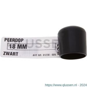 Deltafix peerdop zwart 18 mm 81230