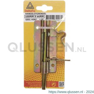 Deltafix hangslotgrendel geel verzinkt 100x44mm 82028