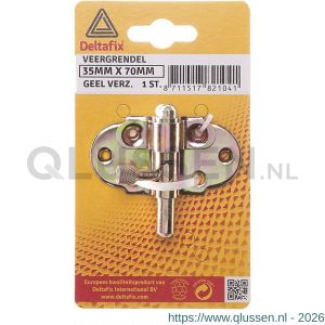 Deltafix veergrendel geel verzinkt 35x70 mm 82104