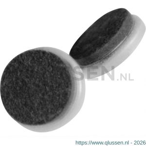 QlinQ zelfklevende viltglijder 24 mm kunststof en vilt wit set 8 stuks 1028351