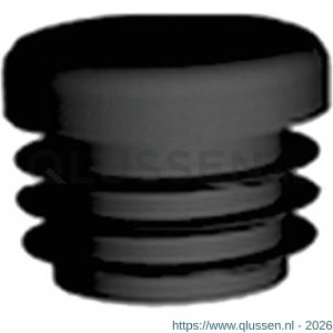 QlinQ inslagdop insteek rond zwart 19 mm set 4 stuks 1028423