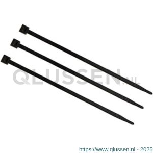 QlinQ bindband 140x3.6 mm kunststof zwart set 50 stuks 1029137