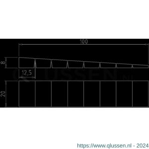 QlinQ wig kunststof bruin 100x20 mm 2-8 mm breekbaar set 4 stuks 1032471