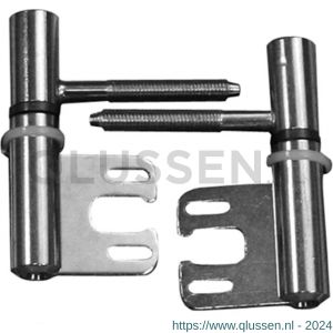 QlinQ inboorpaumelle Vlak 75x14 mm satijn verchroomd set 2 stuks 1033223