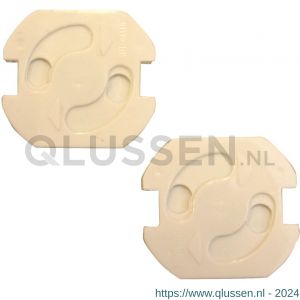 QlinQ stopcontactbeveveiliger zelfklevend wit set 4 stuks 1036954