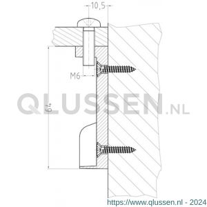 QlinQ kastroededrager plankmontage vernikkeld set 2 stuks 1037154