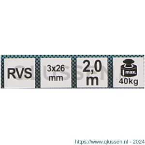 QlinQ voetketting 26x3 mm RVS 2 m 1095770