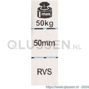 QlinQ karabijnhaak 50 mm ovaal RVS 1095836